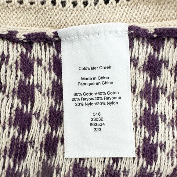 Coldwater Creek Womens Button Cardigan 2X Patchwork Eclectic Artsy Whimsical - Picture 8 of 9